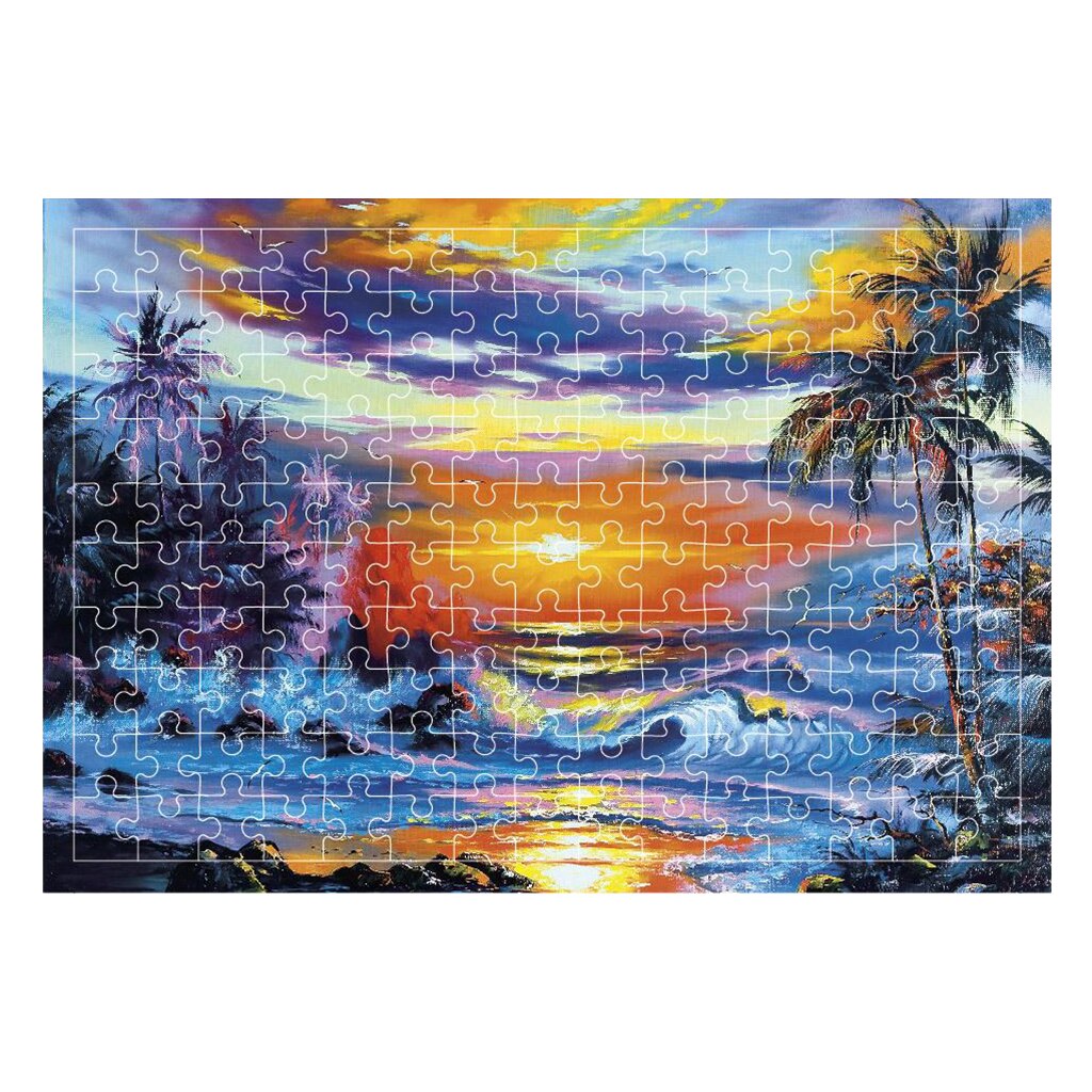 Mini Puzzle de peinture, Capsule de Test, Puzzle difficile à assembler soi-même, de 12 ans et plus, 6x4 pouces: water and sky