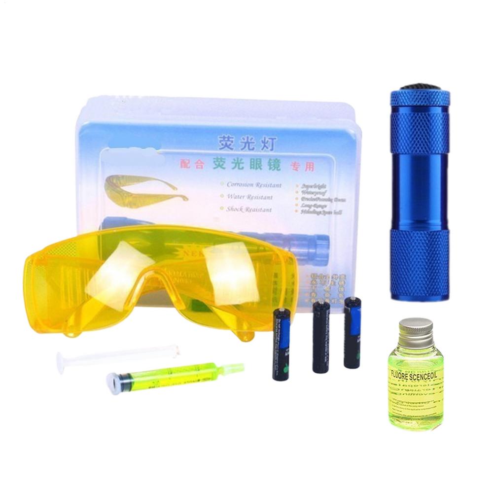 Auto Airconditioning Reparatieset Fluorescerende Lekdetectie Tool Auto AC diagnostisch hulpmiddel Lekkage Tester UV Kleurstof voor Koelkasten: Default Title