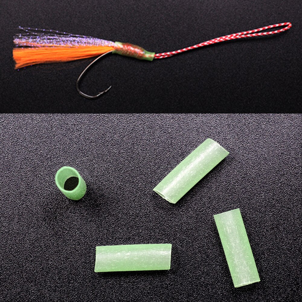 Wifreo 1/2/4Pack Glowing Hook Shrink Tube For Saltwater Fishing Rig Lure Trolling Assist Hook DIY Shark Rig Accessory Materials