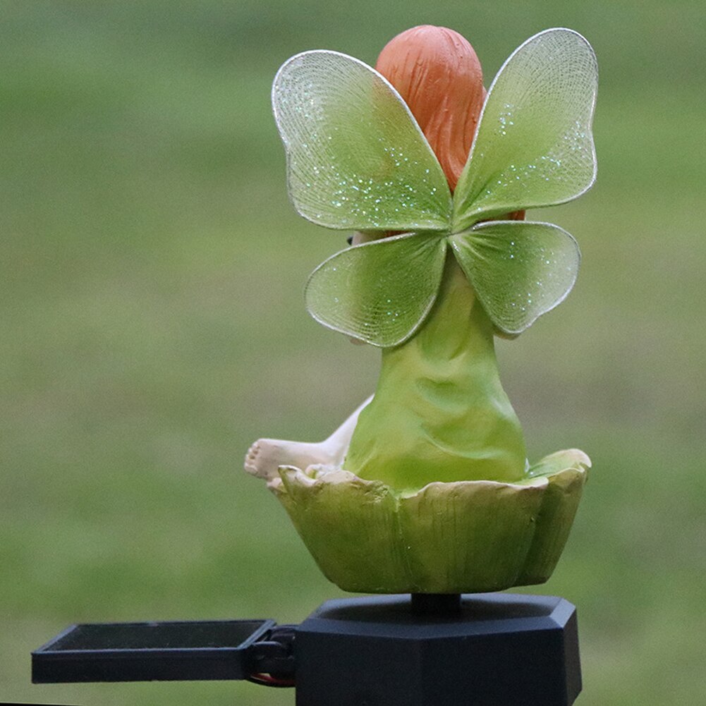 Flower Fairy Led Zonne-verlichting Outdoor Waterdichte Elfen Licht Gazon Stakes Lampen Yard Art Voor Thuis Tuin Binnenplaats Festival Decor