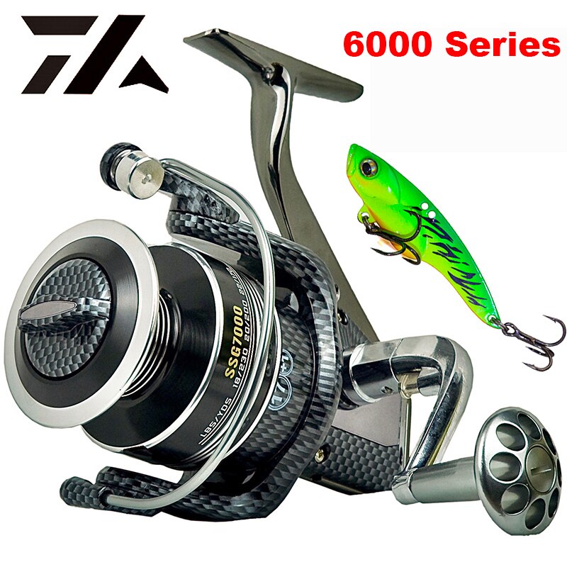 Full metall fiskesnelle spinnende hjul full metall håndtak fotsnelle høyhastighets baitcasting snelle: 6000 serier