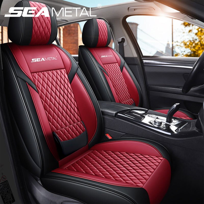 SEAMETAL Brand Car Seat Cover Front/Rear Universal Fit Most 5-Seat Vehicle Automotive Soft Car Seat Protector