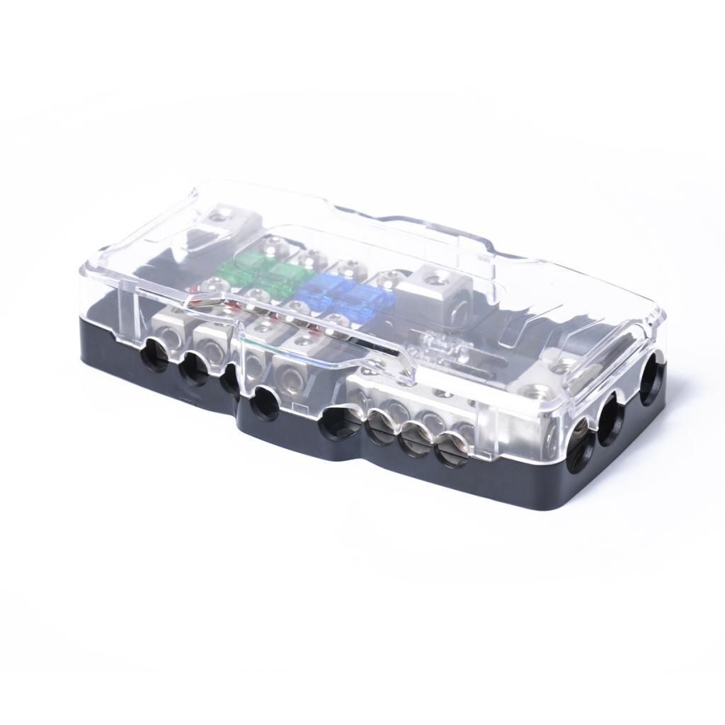 Car Audio ANL Fuse Holder Power Distribution Block Fusebox 2 Input 4 Output