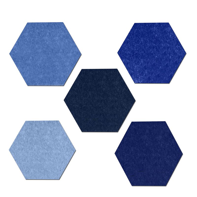 5Pcs Hexagon Vilt Pin Board Zelfklevende Bulletin Memo Foto Kurk Boards Kleurrijke Foam Muur Decoratieve Tegels