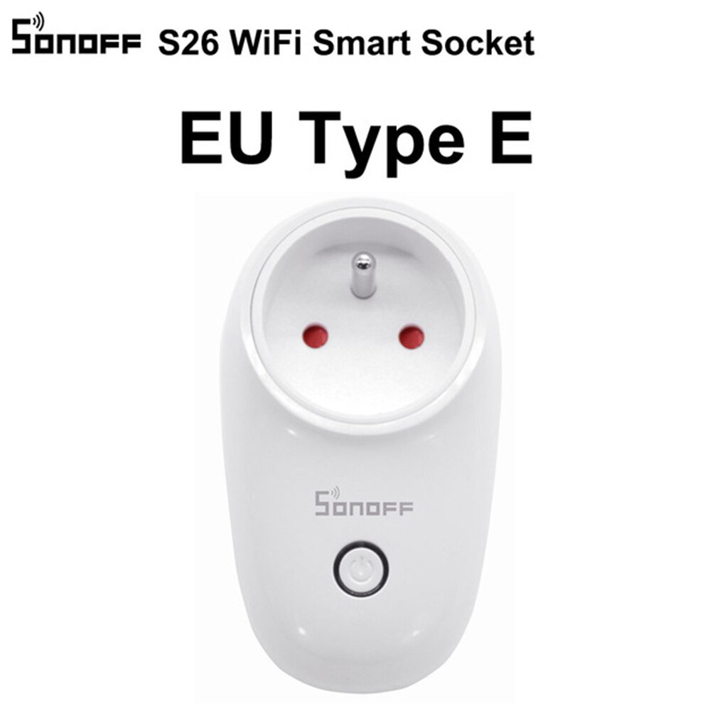 SONOFF S26 WiFi Smart Socket AU/US/EU/BR Wireless Plug Smart Home Switch Work With Alexa Google Assistant IFTTT