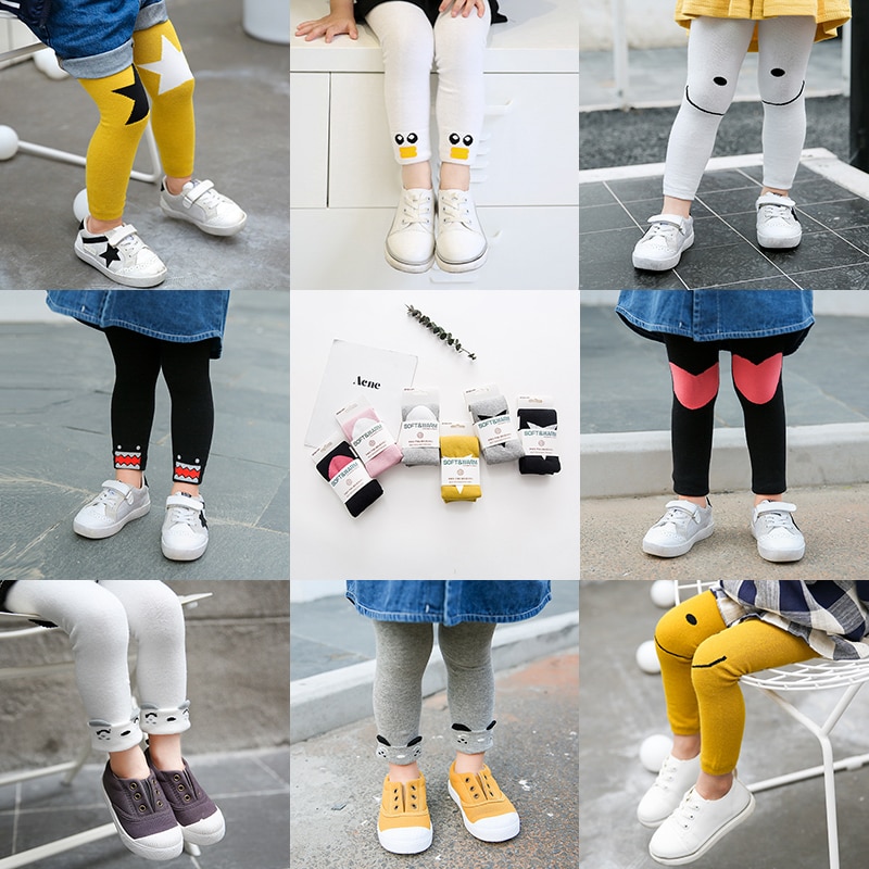 Piger leggings småbørn koreanske børn pige leggins strik baby leggings bomuld piger varme leggins pige skinny bukser forår