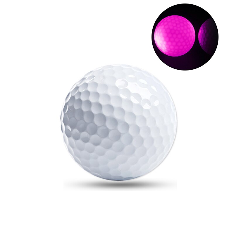 Bola de golfe luminosa de alta qualidade desgastar-resistente à noite escura esporte prática equipamentos de treinamento portátil led eletrônico bola de golfe: purple