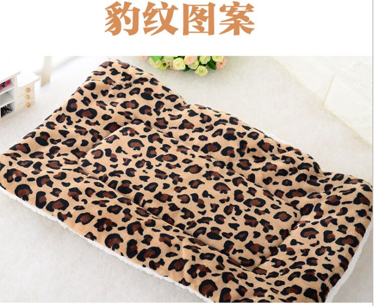 Winterwarm groot zacht bedrukt flanel katoenen matras hond kat huisdier mat bed pad zelfverwarmend tapijt thermisch wasbaar kussen: B / M