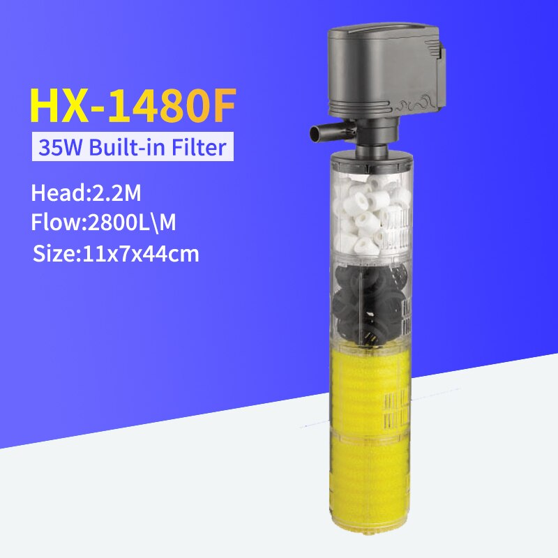 3 in 1 stille aquariumfilter dompelbare zuurstof interne pomp spons water met regensproeier voor aquarium luchtverhoging: G262777