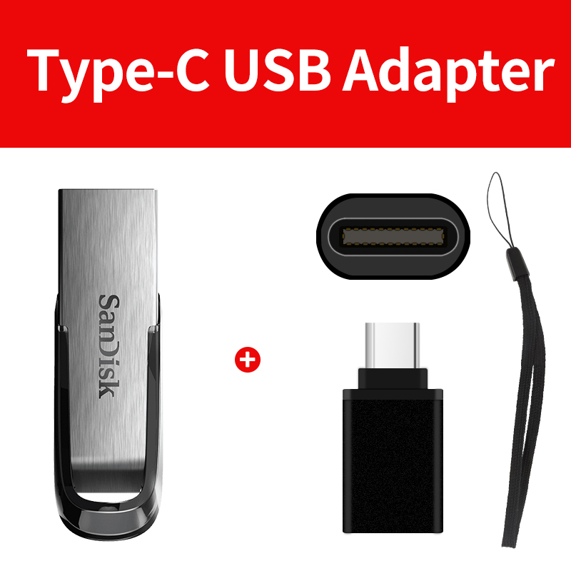 SanDisk USB 3.0 Flash Drive Disk 128GB 64GB 32GB 16GB Pen Drive Tiny Pendrive Memory Stick Storage Device Flash drive: 16GB / SD-CZ73-Typec