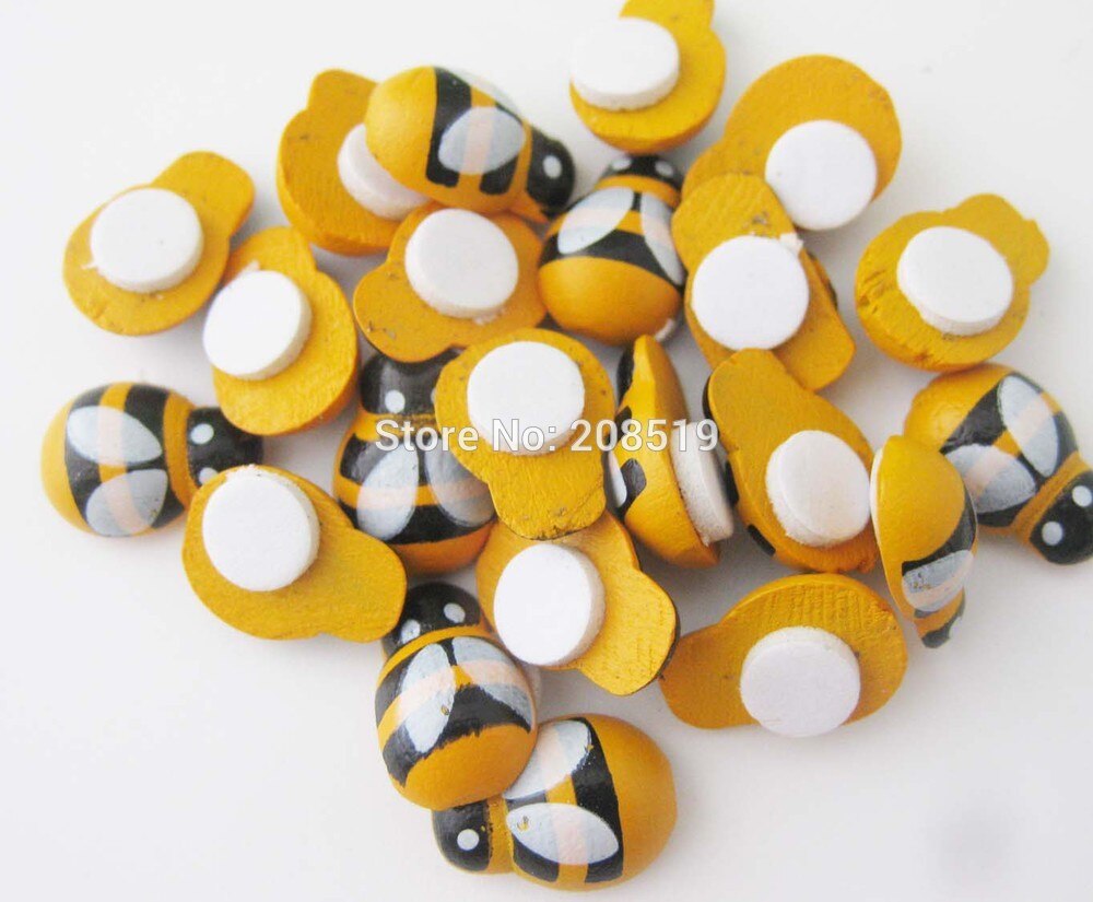 WBNAEG DIY glued flatback ladybug wood embellishment 150pcs multisizes handmade craft supplies