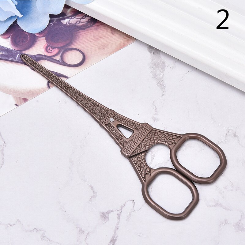 1Pc acier inoxydable européen Vintage tour Eiffel ciseaux à coudre ciseaux outils de bricolage pour la couture et couture: N2