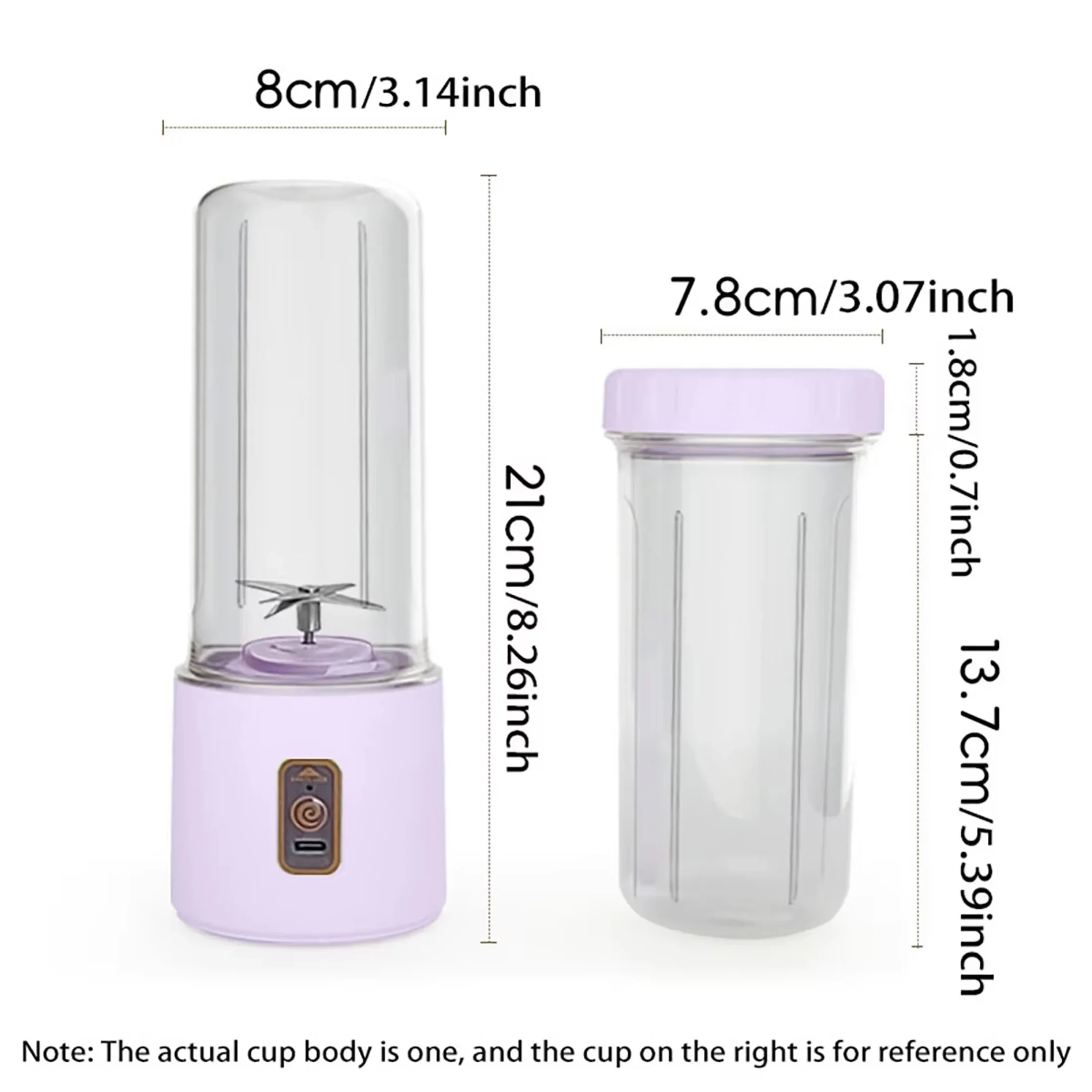 USB-aangedreven draagbare multifunctionele sapbeker: uw alles-in-één oplossing voor zelfgemaakte vegetarische sappen, fruitmengsels en crèmes