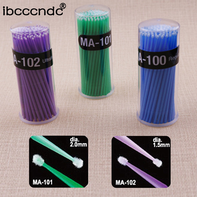 100Stck/Pack Einweg machen-hoch Pinsel Individuelle Peitsche Entfernen Werkzeuge Tupfer Mikro Pinsel Wimpern Verlängerung Werkzeuge Microbrushes