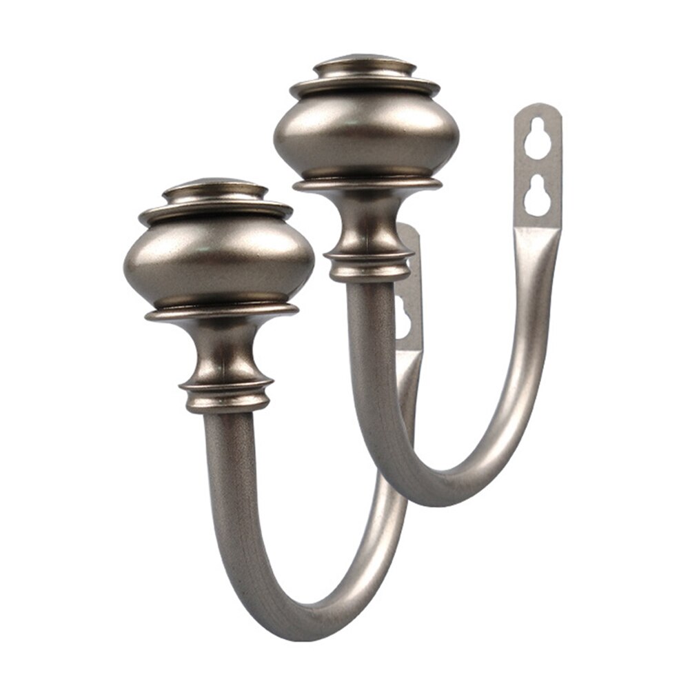 1pair Hooks Accessories Hotel Wall Mounted Bedroom U Shaped Curtain Holdback With Screws Hardware Home Decor Iron Drapery