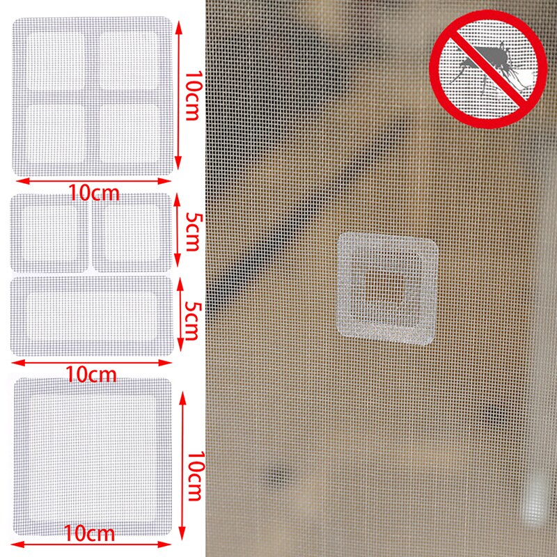 6Pcs/10pcs Adhesive Fix Net Window Home Anti Mosquito Fly Bug Insect Repair Wall Patch Broken Hole Stickers Mesh Window Screen