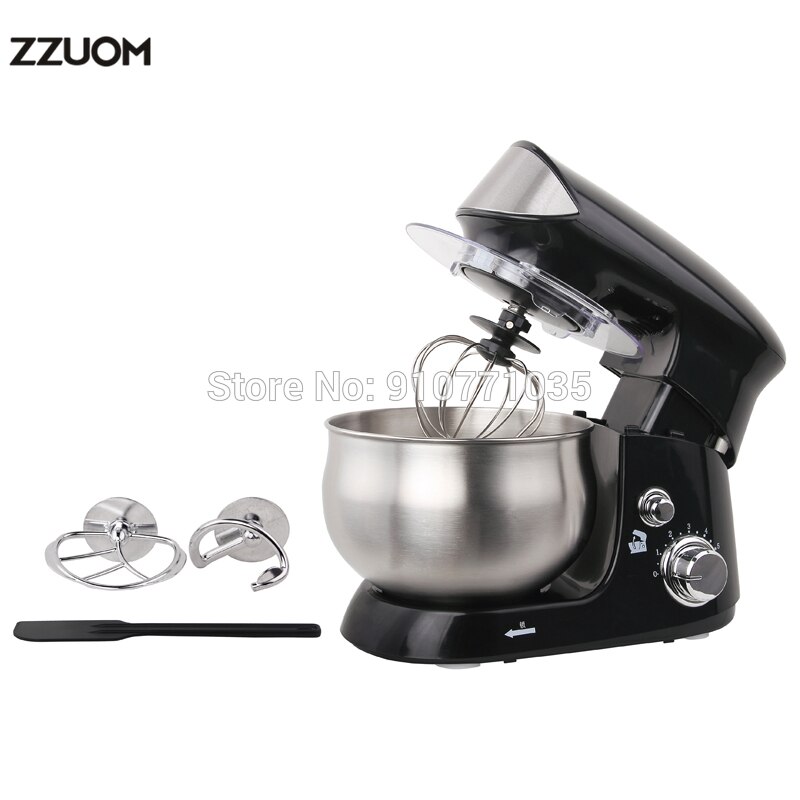 ZZUOM 6-Speed Chef Kitchen Mixing Flour Mixer Machine 220V Stand Mixer With Beater, Dough Hook And Egg Whisk