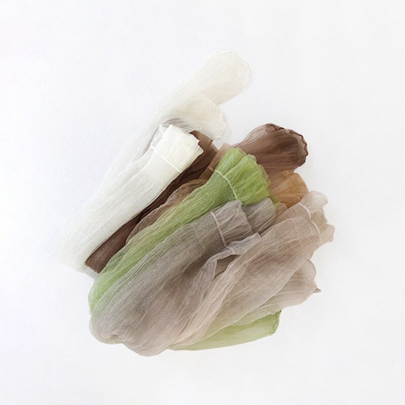 Moda przezroczyste skarpetki damskie błyszczące ultra-cienkie tiulowe skarpetki długie puszyste koronkowe skarpety damska sukienka Streetwear Calcetines