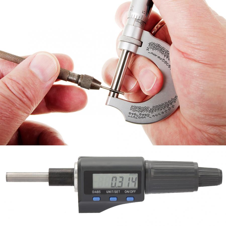 0-25mm 0.001mm High Accuracy Electronic Digital Micrometer Head Metal Caliper Gauge Diameter Measuring Tool Head