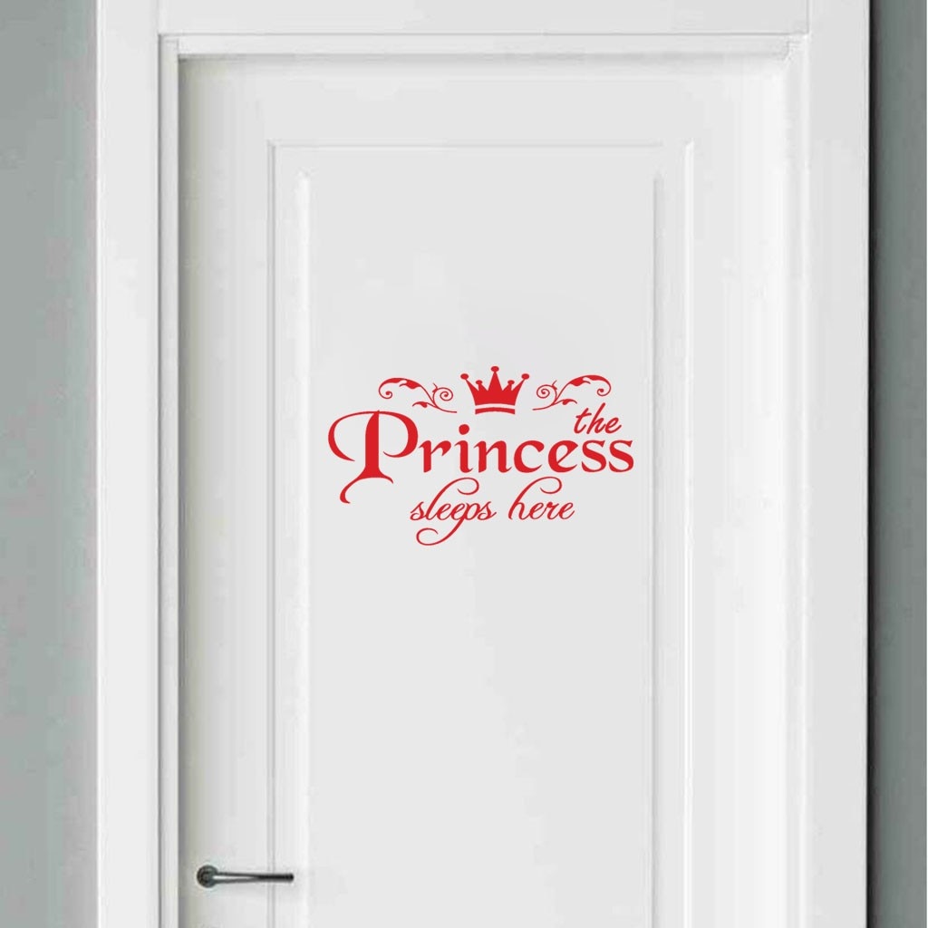 KAKUDER Princess PVC home decoration wall stickers door stickers decals girls bedroom door vinyl art mural Dec29