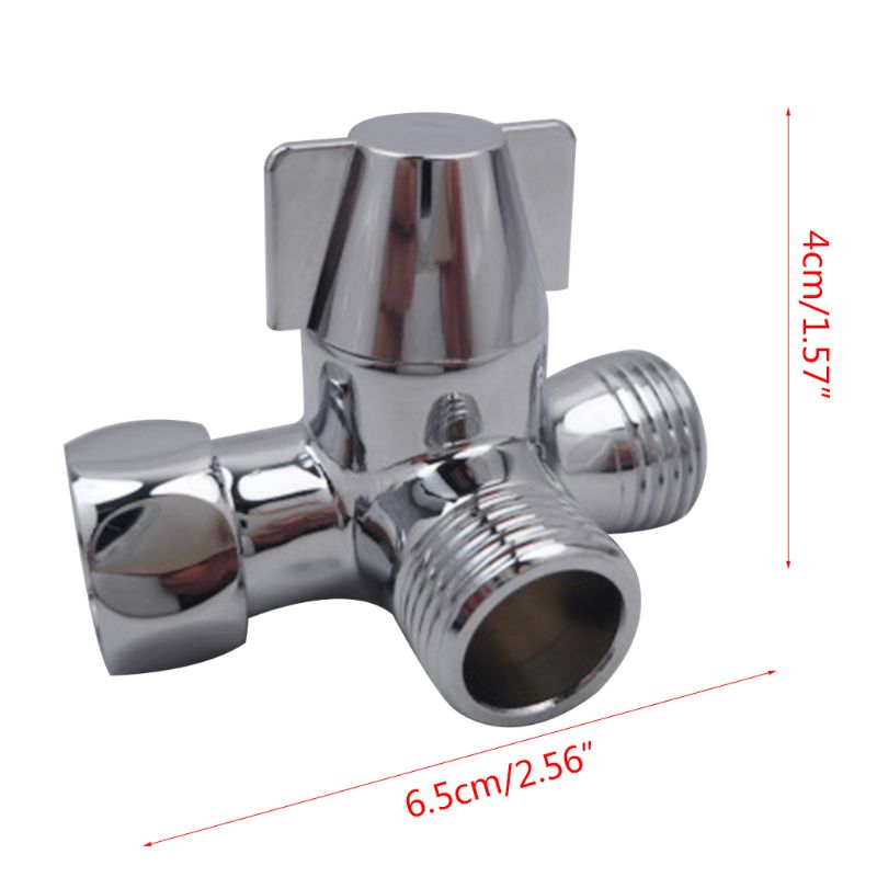 Metal Three-way Water Diverter T-shaped Adapter Toilet Bidet Water Separator N58A