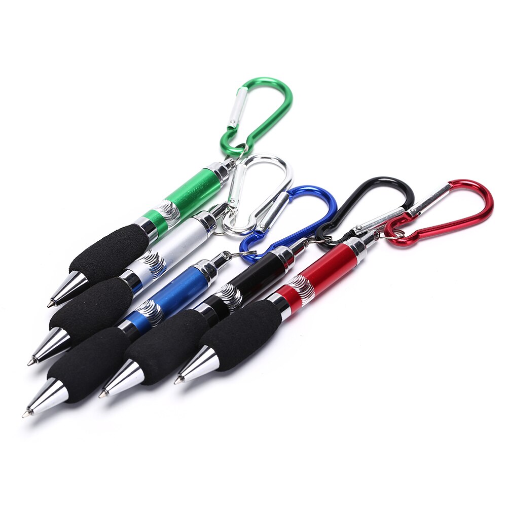 1 Pc Intrekbare Badge Reel Golf Scoren Pen Riem Clip Met Karabijnhaak Karabijnhaak Willekeurige Kleur 16 Cm Draagbare Karabijnhaak pen