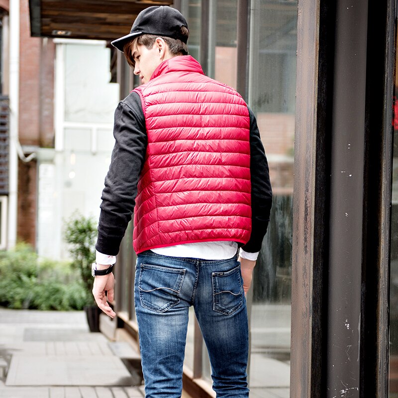 chaleco ultrafino de primavera otoño para hombre, chaleco informal de plumón de pato, chaleco de talla grande 3xl, chaleco térmico de delgado para hombre, chaqueta para hombre