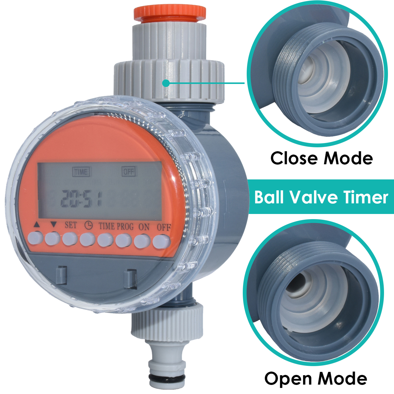 KESLA Garden Drip Irrigation System Adjustable Sprinkler Drippers 1/4'' Hose Ball Valve Timer Watering Flowers Lawn Greenhouse