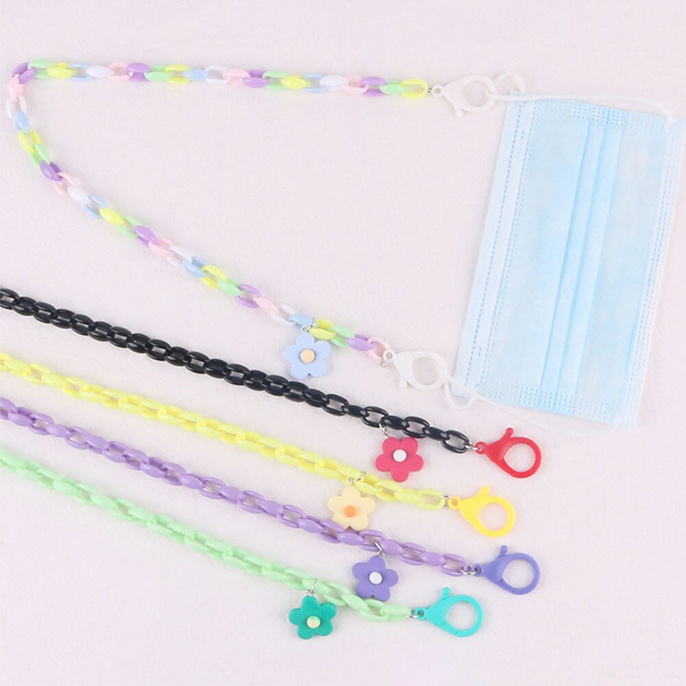 Cuerda colgante para mascarilla, cordón ajustable para máscara facial, sin huellas, dos ganchos, cadena para gafas para niños