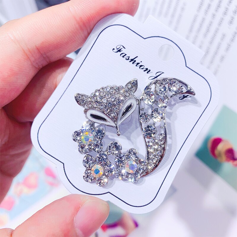 Bröstnål kolibri brosch färgglad nål strass corsage kläder tillbehör djur broscher tillbehör: B-silver