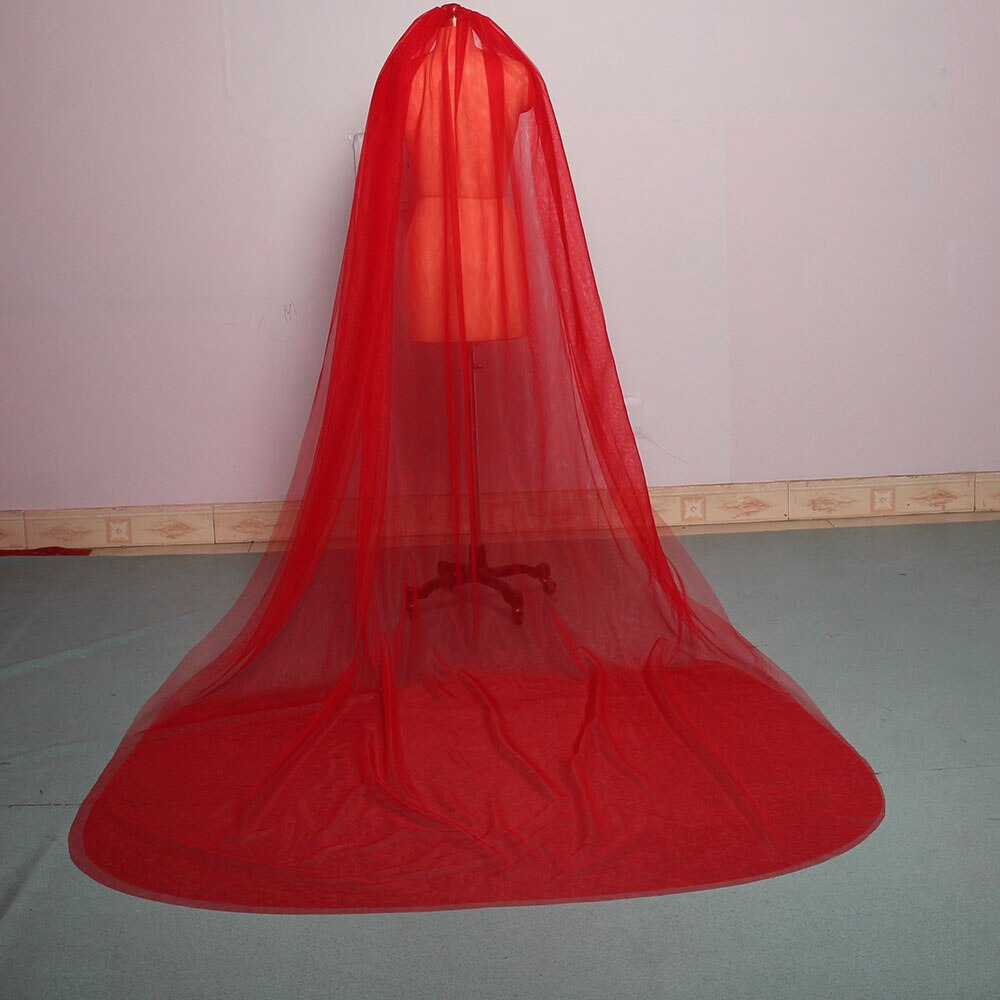 Mingli Tengda Himmel Blau Braut Schleier Lang schneiden Rand Doppel Schicht 3 Meter Lange Hochzeit Schleier Elegante Dame Kathedrale Schleier staubigen Rose: verrotten