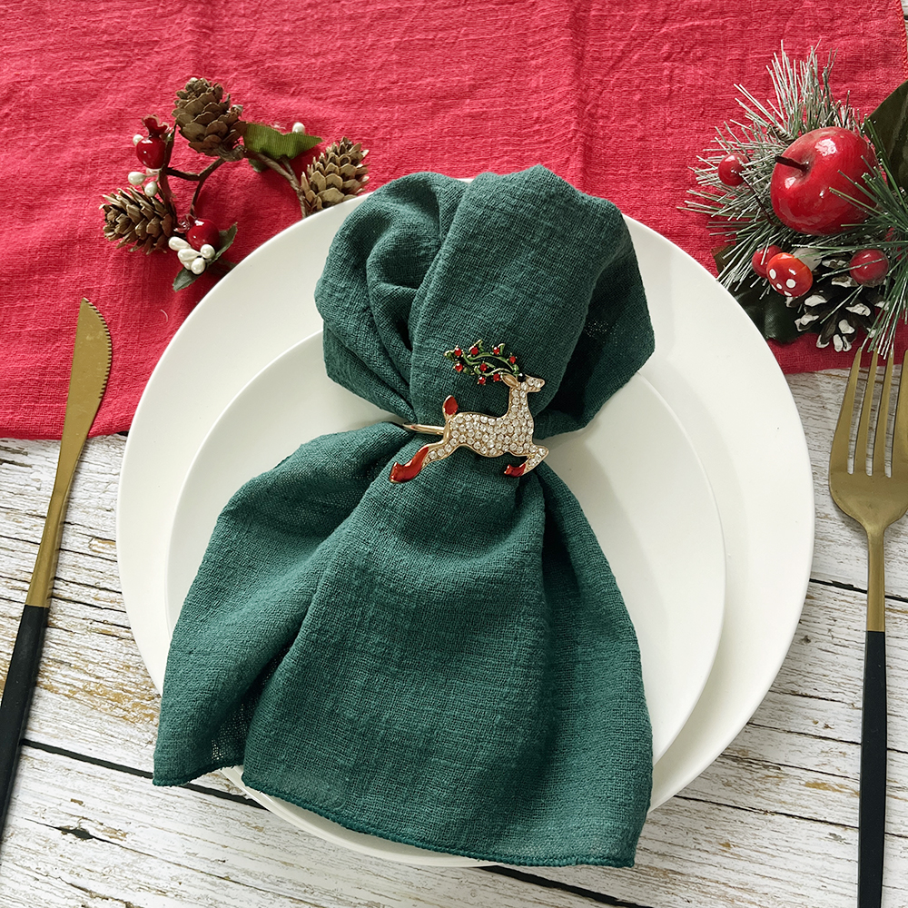 10 Stück Baumwolltuch-Servietten, 30 x 30 cm, Gaze-Stoff für Hochzeitsdekoration, Alltagsgebrauch, Abendessen, Geschirrtuch, Tischdorf, Weihnachtsserviette: Black
