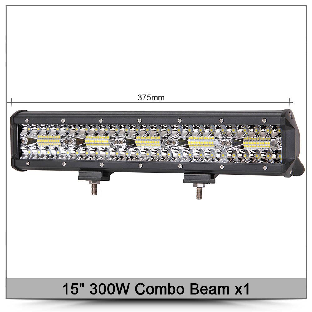 4" 7" 12" 20 Inch Led Bar Light For RC Car 4x4 Off road 4WD Truck ATV 12V 24V Trailer Motorcycle Combo Offroad Work Barra Lights: 15 Inch 300W x1