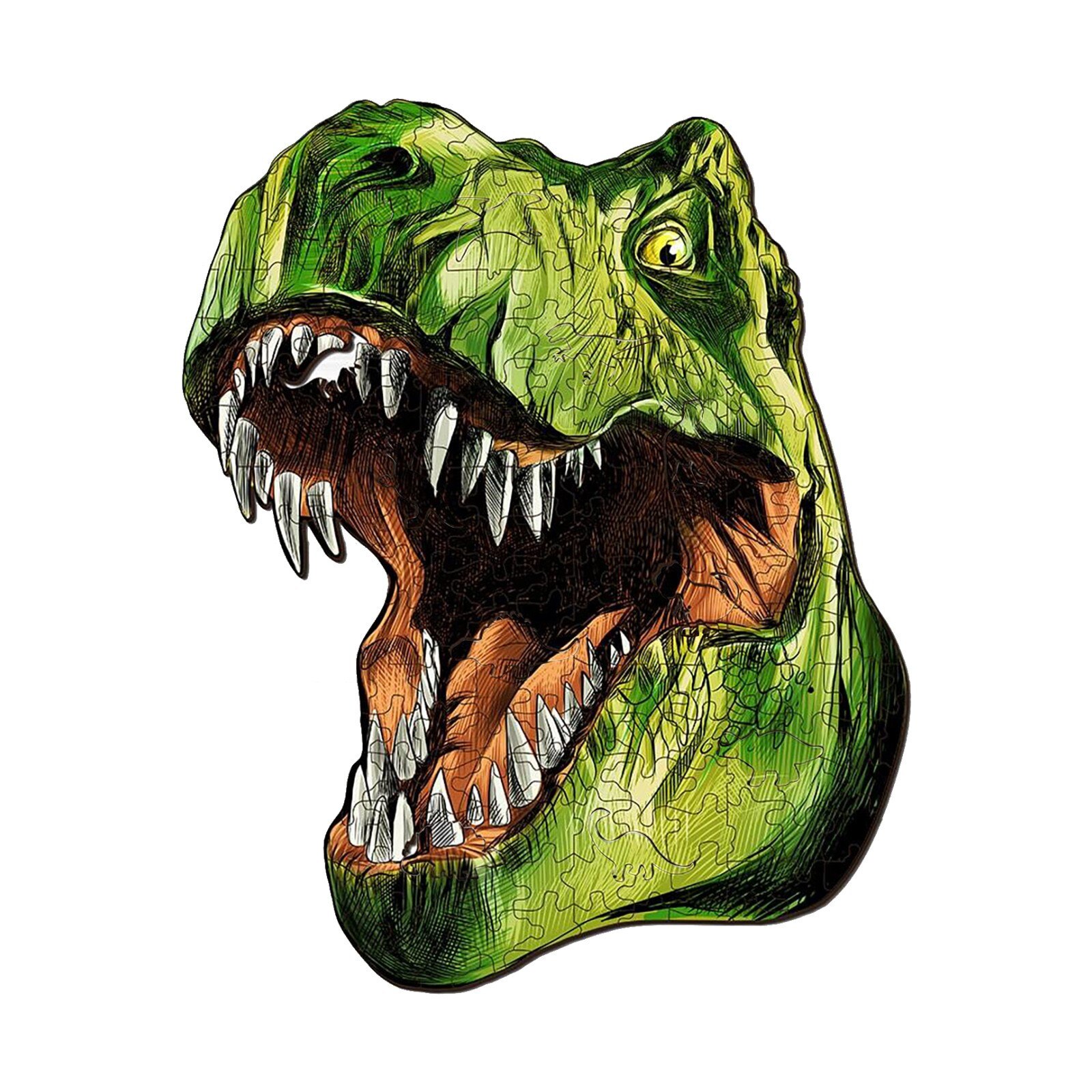 Houten Puzzels Voor Volwassenen Open Mouth Dinosaur Wooden Puzzle Unique Shape Pieces Animal For Adults And Kids Rompecabezas: A