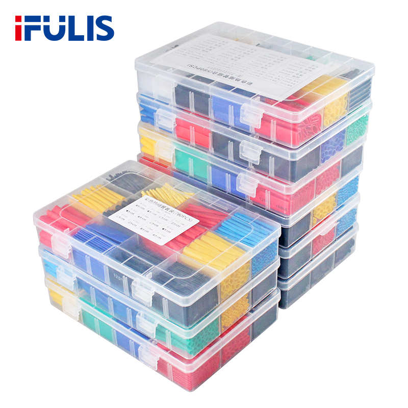 Tubes thermorétractables pour isolation, 800/780/580 pièces, gaine rétractable pour câble de voiture 2:1, plusieurs couleurs