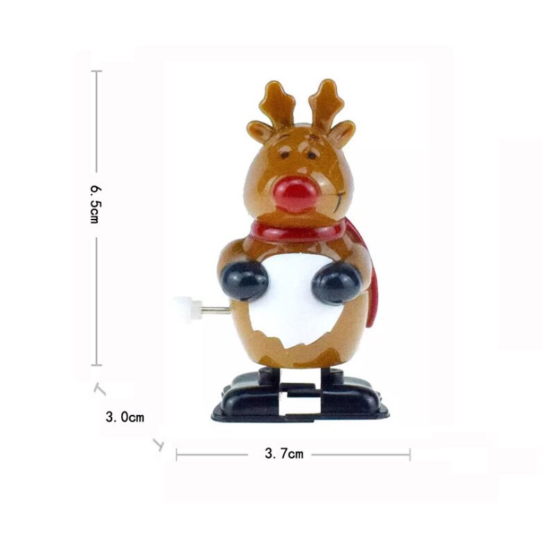 Christmas Clockwork Jumping Toys Children Mini Christmas Vintage Santa Claus Snowman Wind Up Toys for Kids Funny: Deer Brown