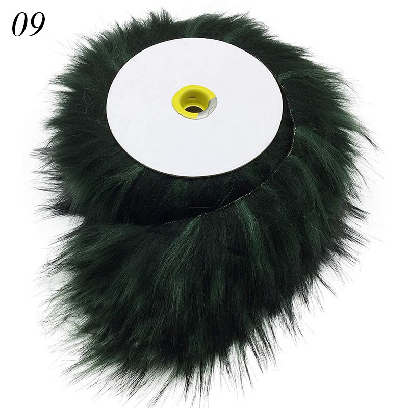 Nachahmung Waschbär Plüsch Faux Fuchs Pelz Kragen Band DIY Weihnachten Plüsch Streifen Kragen Hütte Schal Kleidung roh Rand Pelz Zubehör: 09