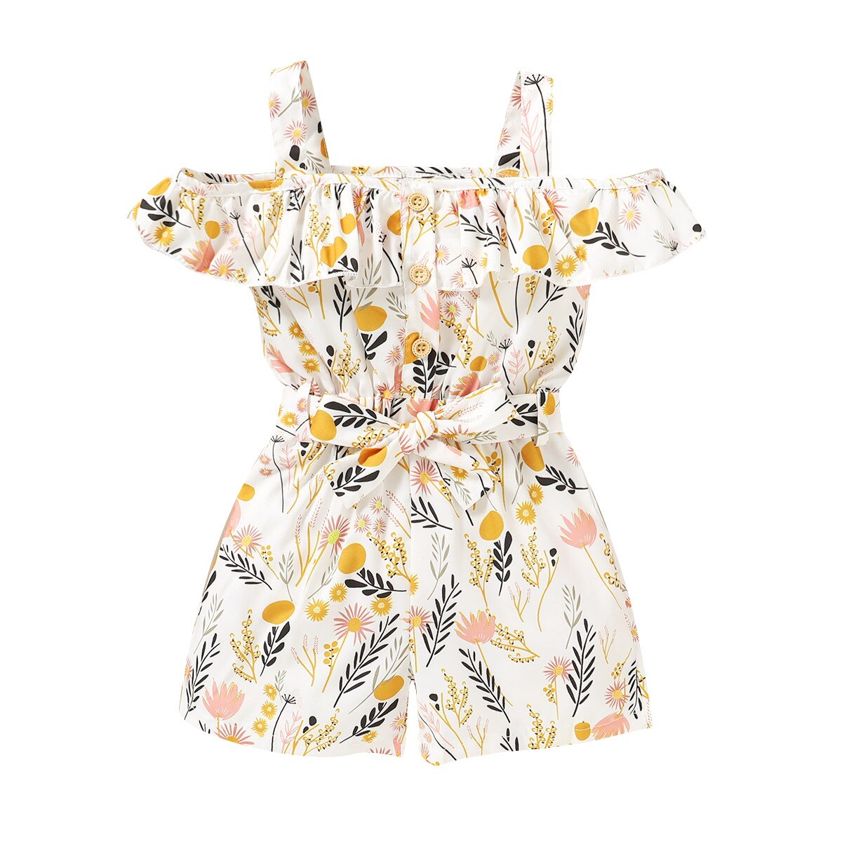 Baby Girls Pagliaccetto Con Piedini | Rosa Con Stampa Fiori | 0-3 Mesi | 100% Cotone