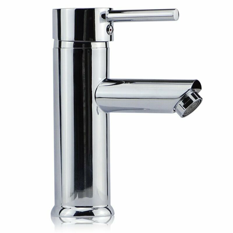 Mono Mixer Brass+Steel Faucet Tap For Bathroom Basin Sink+Inlet Hoses 60cm Quarter Turn Ceramic Discs