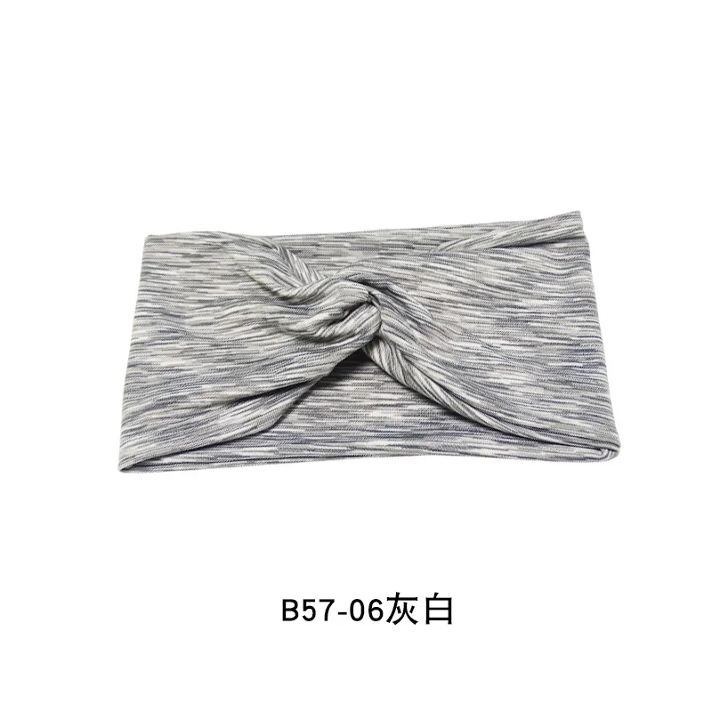Cross Headband Solid Color Hairbands Women Girls Yoga Exercise Twisted Elastic Bandanas Hair Accessories Bandages: Yellow