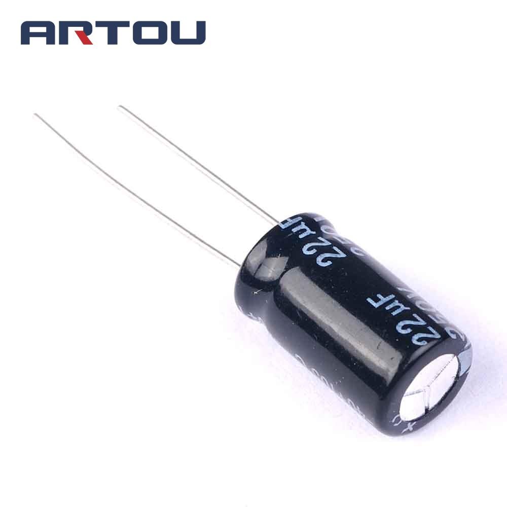 20 stk 22uf 250v 10 x 17mm elektrolytisk kondensator 250v 22uf 10*17mm aluminium elektrolytkondensator