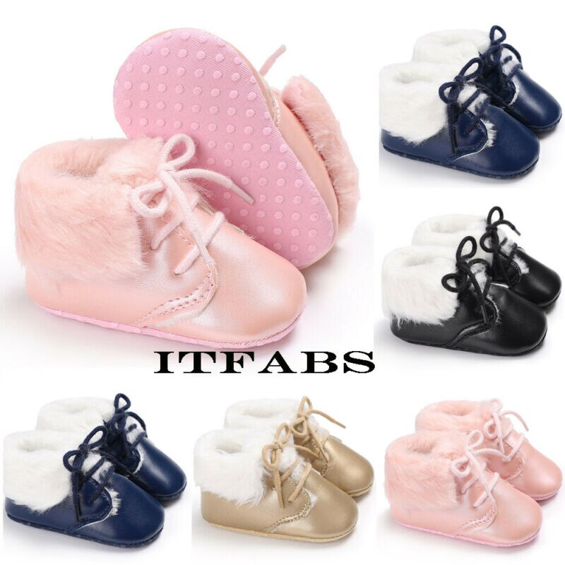 bébé -né hiver neige bottes enfant en bas âge infantile doux chaussures chaussons 0-18M