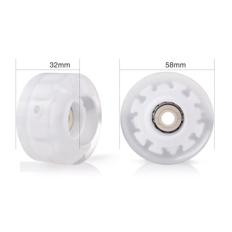 Ruedas luminosas para patines, accesorios de patinaje recreativo de Hockey, LED parpadeantes, 4 piezas