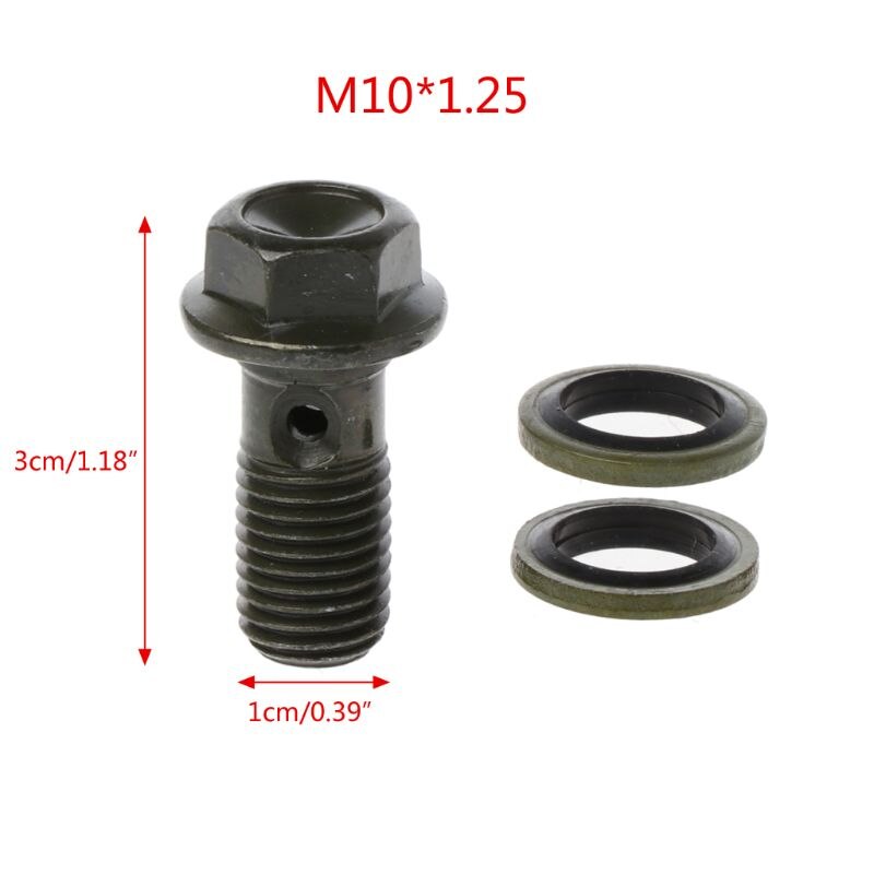 Motorcycle Brake Hollow Screw M10 x 1.25 Single Banjo Bolt For Honda ...