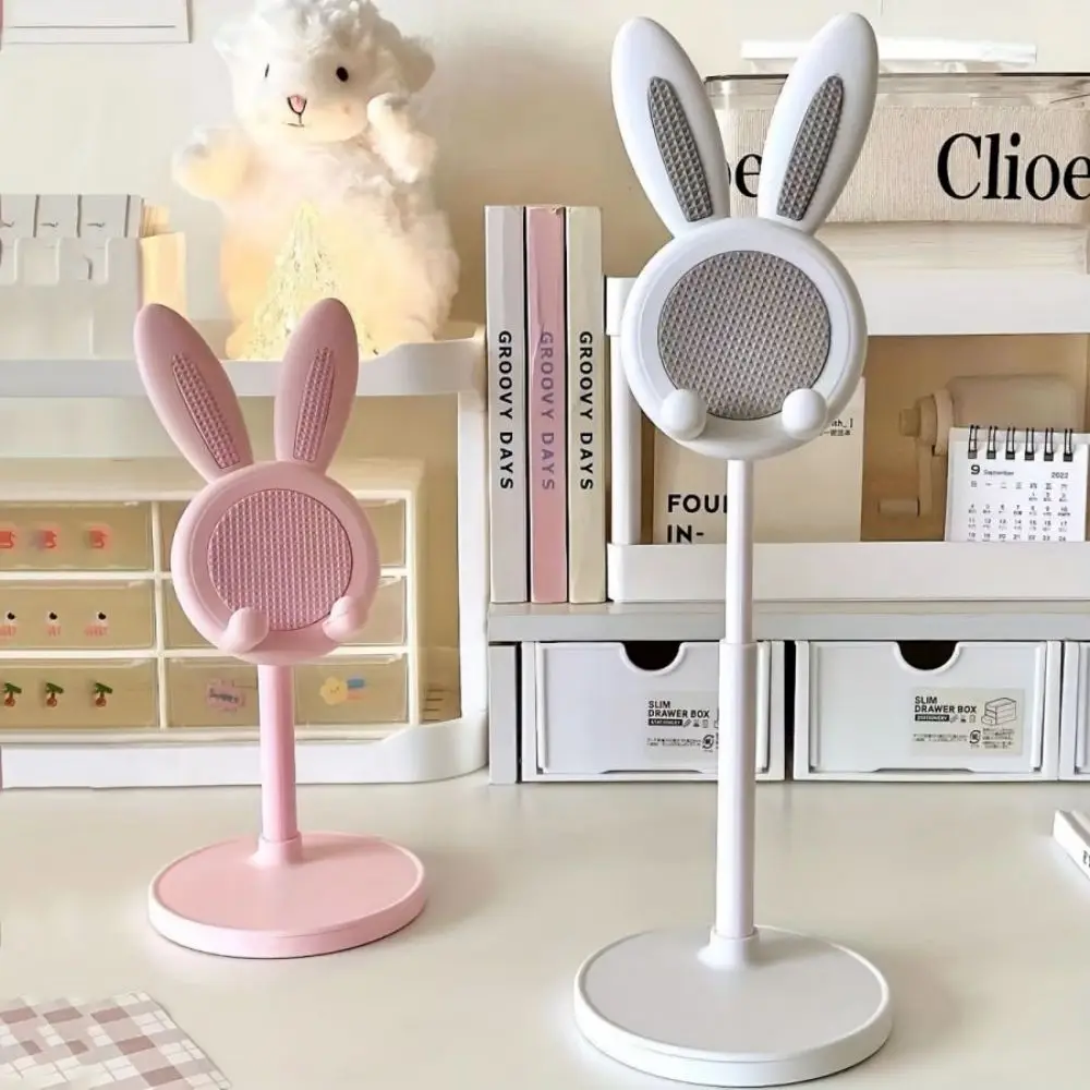 Stojak na telefon Cute Cartoon Bunny — regulowany i kompatybilny z iPhone, Kindle, IPad, Switch, tabletem i nie tylko!