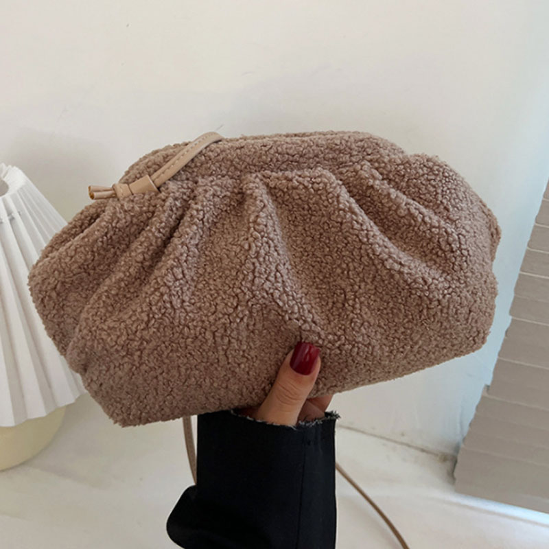 Damenhandtasche, kunstpelz-wolkentasche, Landstreicher-tasche, umhängetasche, damen-crossbody-tasche und handtaschen