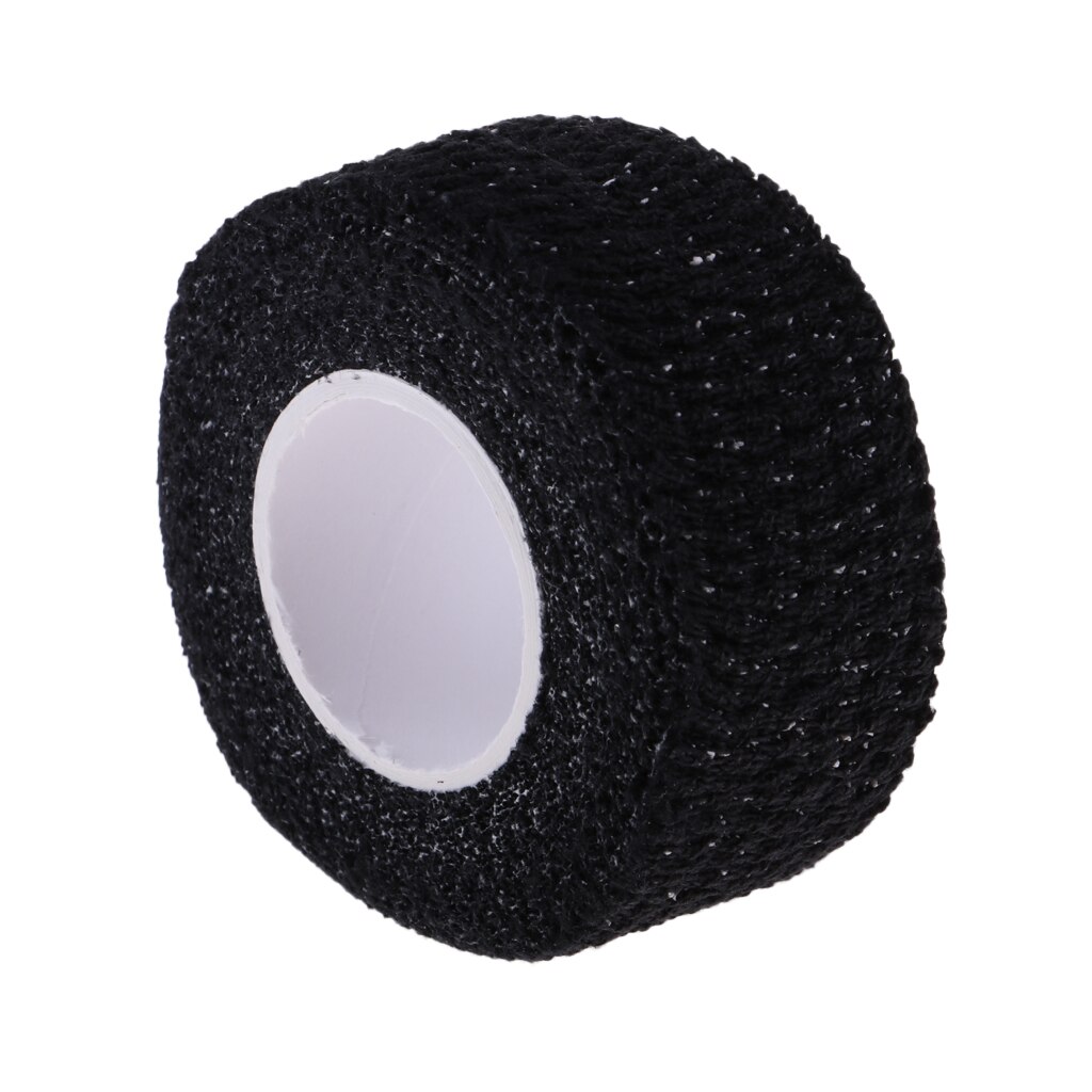 5 meter 24mm bomull golf sport golfspiller finger vikle grep tape beskyttelsesbånd - velg farger hockeykøller baseball balltre: Svart