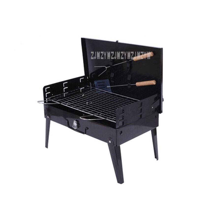 Portable Foldable Charcoal BBQ Grill for 3-5 Person Outdoor Camping Barbecue Roasting Picnic Family Party Grill Home Garden BBQ