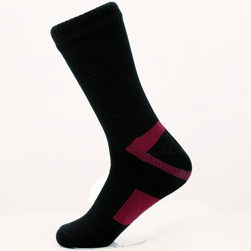 Calzini impermeabili traspiranti da esterno impermeabili escursionismo trampolieri campeggio inverno sci calzino equitazione neve calzini impermeabili caldi: 1 pair red / S Euro 37-39