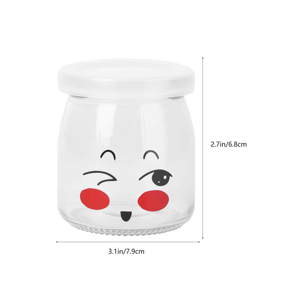 10 stuks 150ml mooie puddingflessen, hittebestendige yoghurtbekers, bekers, gelei-potjes voor thuis (willekeurig patroon)